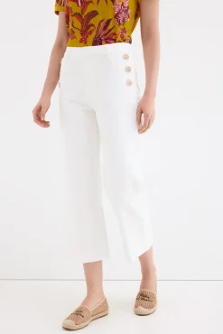 Jeans wide leg capri