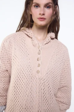 Jersey calado capucha