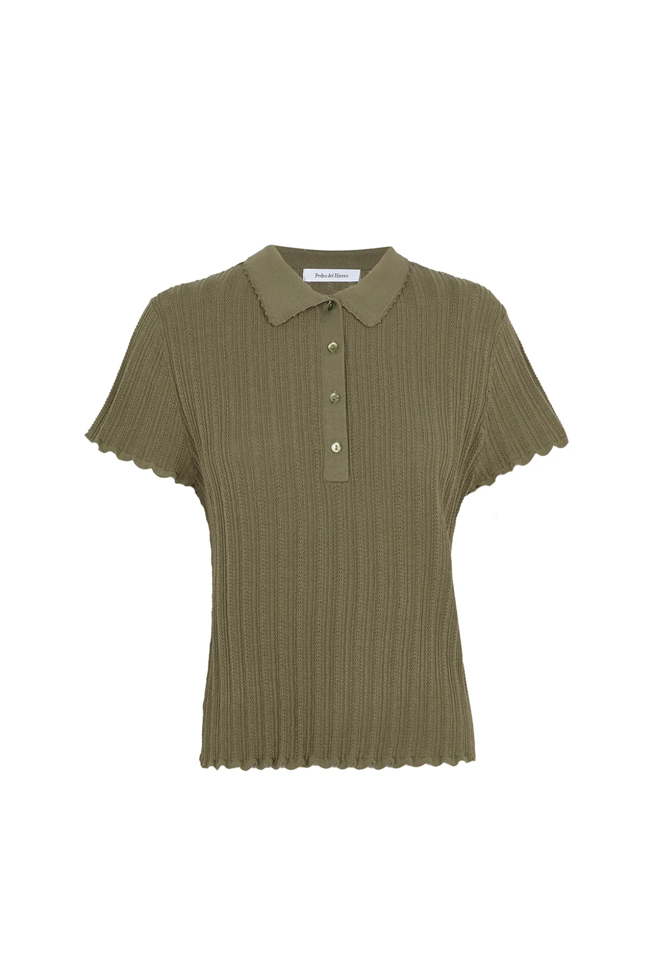 Jersey estructura cuello polo manga corta