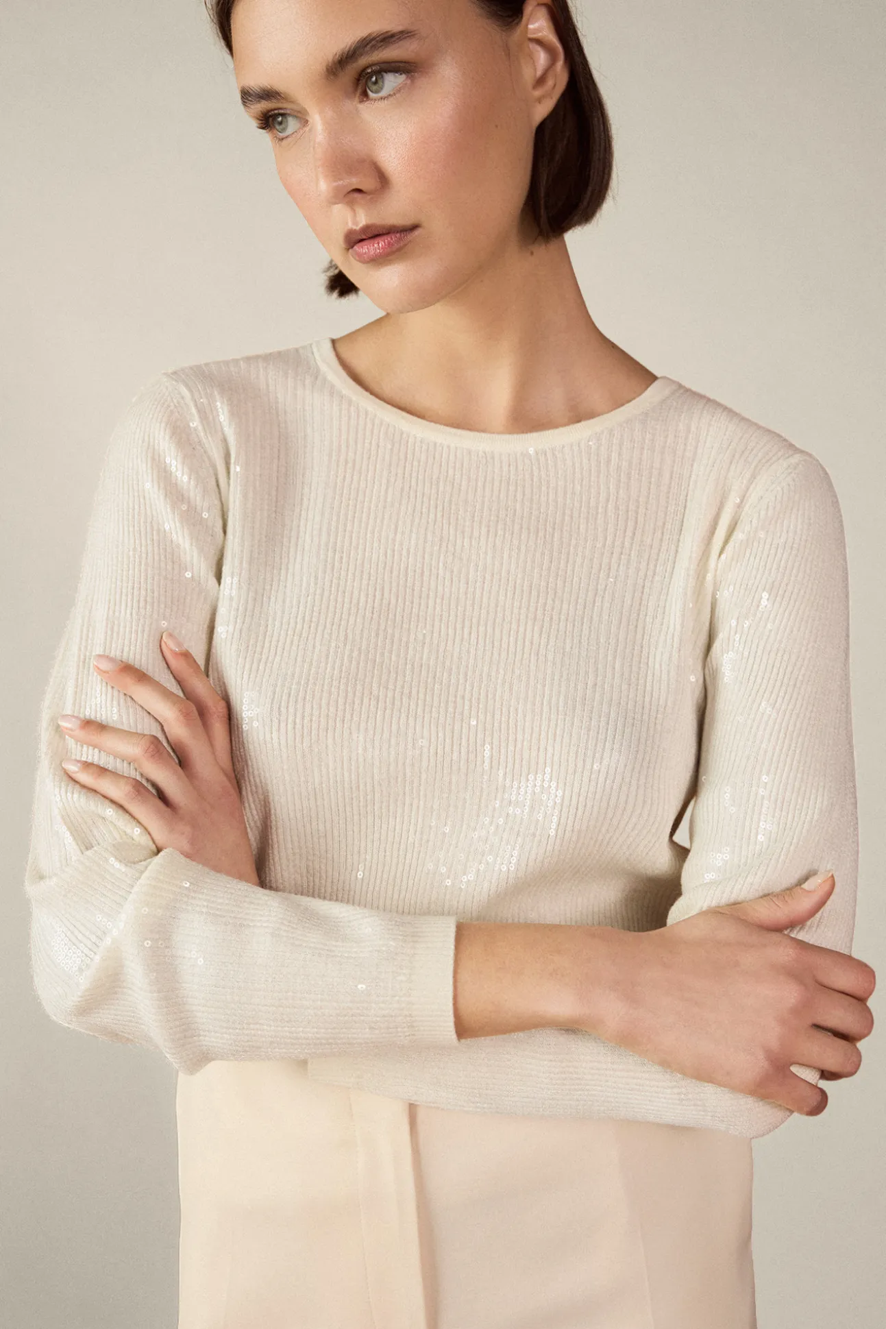 Jersey lentejuelas transparente