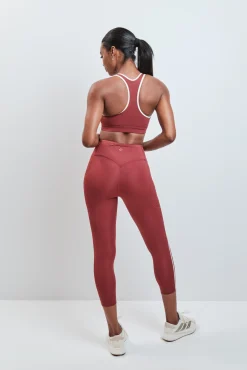 Leggings crop 4D STRETCH burgundy