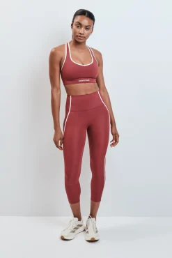 Leggings crop 4D STRETCH burgundy