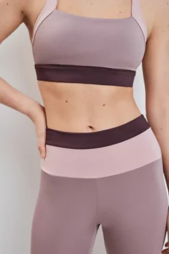 Leggings crop 4D STRETCH color block rosa