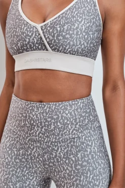 Leggings crop 4D STRETCH estampado manchas marrón