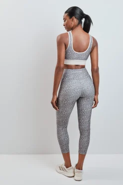 Leggings crop 4D STRETCH estampado manchas marrón