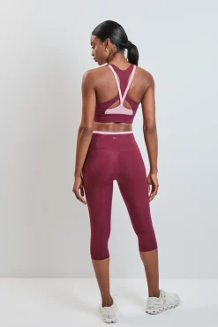 Leggings pirata burdeos 4D STRETCH