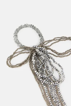 Leticia. Coletero plateado de beads