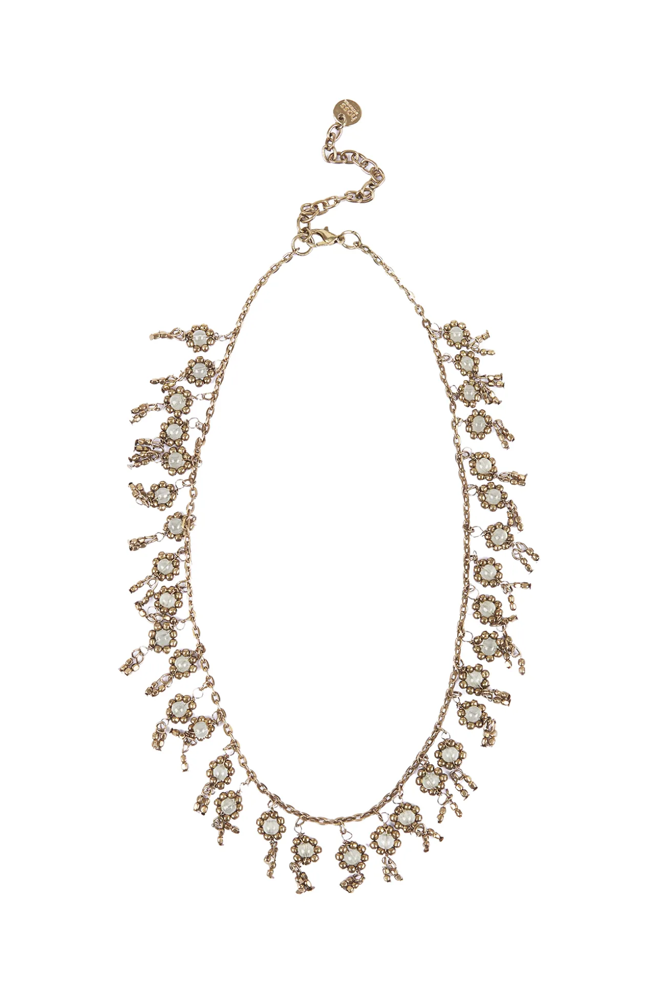 Lubna. Collar corto flores bañado en oro