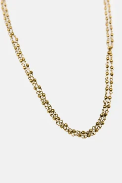 Luciana. Collar beads bañado en oro