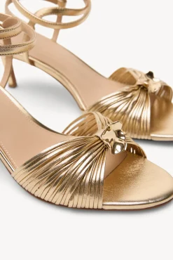 Maider. Sandalias piel tacón medio