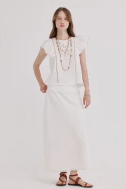 Mavie.Camiseta volantes