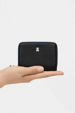 Monedero mediano New Dubai negro y azul