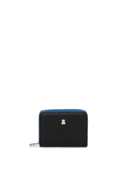 Monedero mediano New Dubai negro y azul