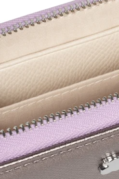 Monedero plateado New Dubai Saffiano