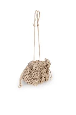 Nekane. Bolso fibras naturales con flores