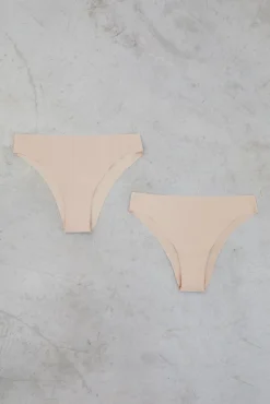 Pack 2 bragas brasileñas nude laser cut