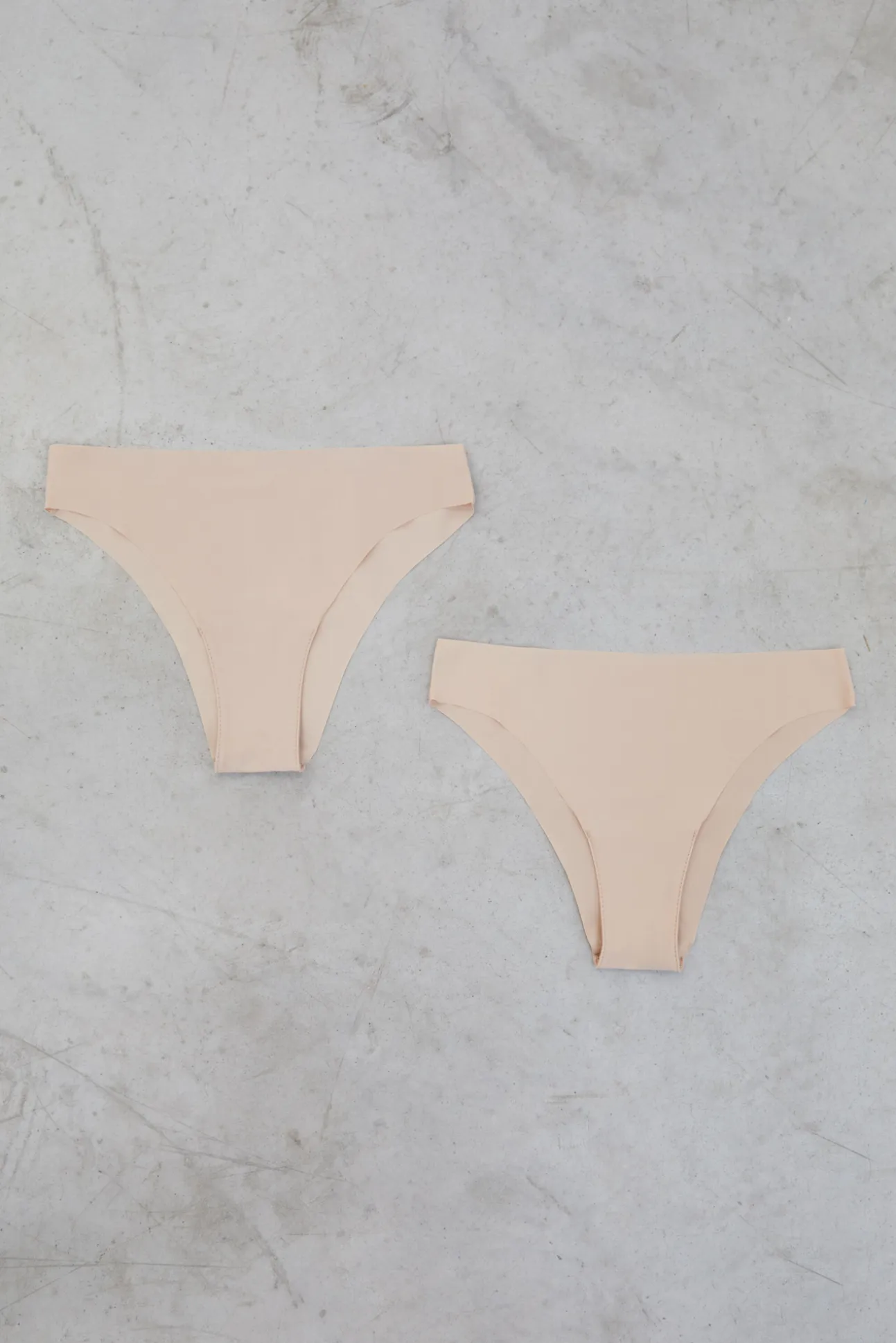 Pack 2 bragas brasileñas nude laser cut