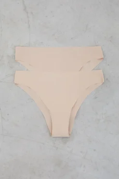 Pack 2 bragas brasileñas nude laser cut