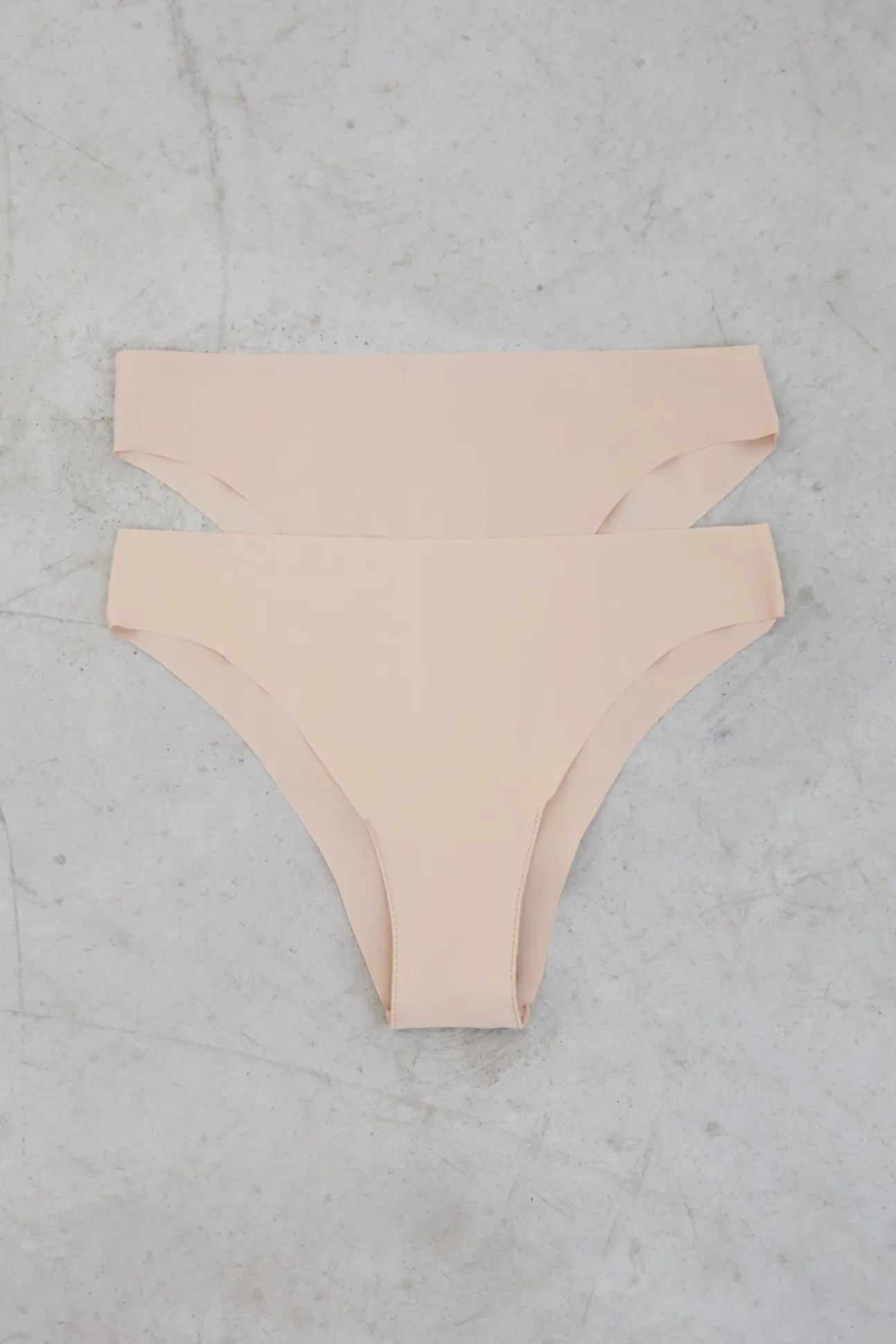 Pack 2 bragas brasileñas nude laser cut
