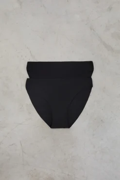 Pack 2 bragas clásicas negro laser cut