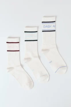 Pack 3 calcetines largos algodón logo