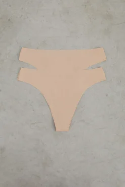 Pack 2 tangas nude laser cut