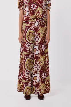 Pantalón ancho estampado