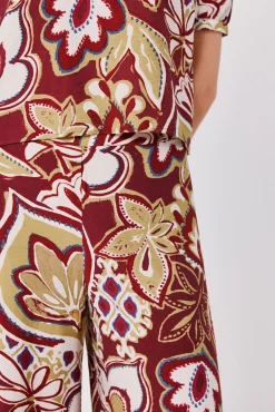 Pantalón ancho estampado