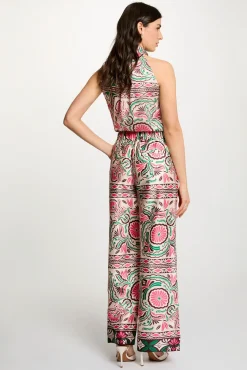 Pantalón ancho satinado