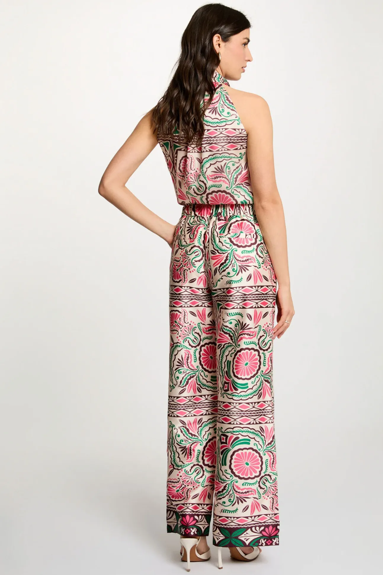 Pantalón ancho satinado