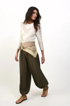 Pantalón bombacho cuadros