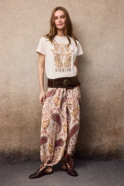 Pantalón bombacho estampado