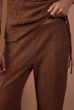 Pantalón campana de punto