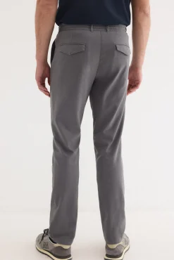 Pantalón chino algodón-lino cordones