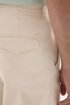 Pantalón chino algodón-lino cordones