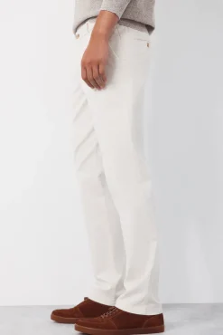 Pantalón chino algodón-lino regular