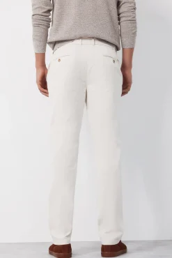 Pantalón chino algodón-lino regular