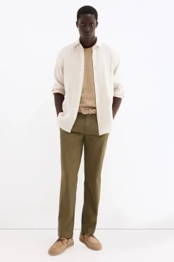 Pantalón chino estructura regular fit