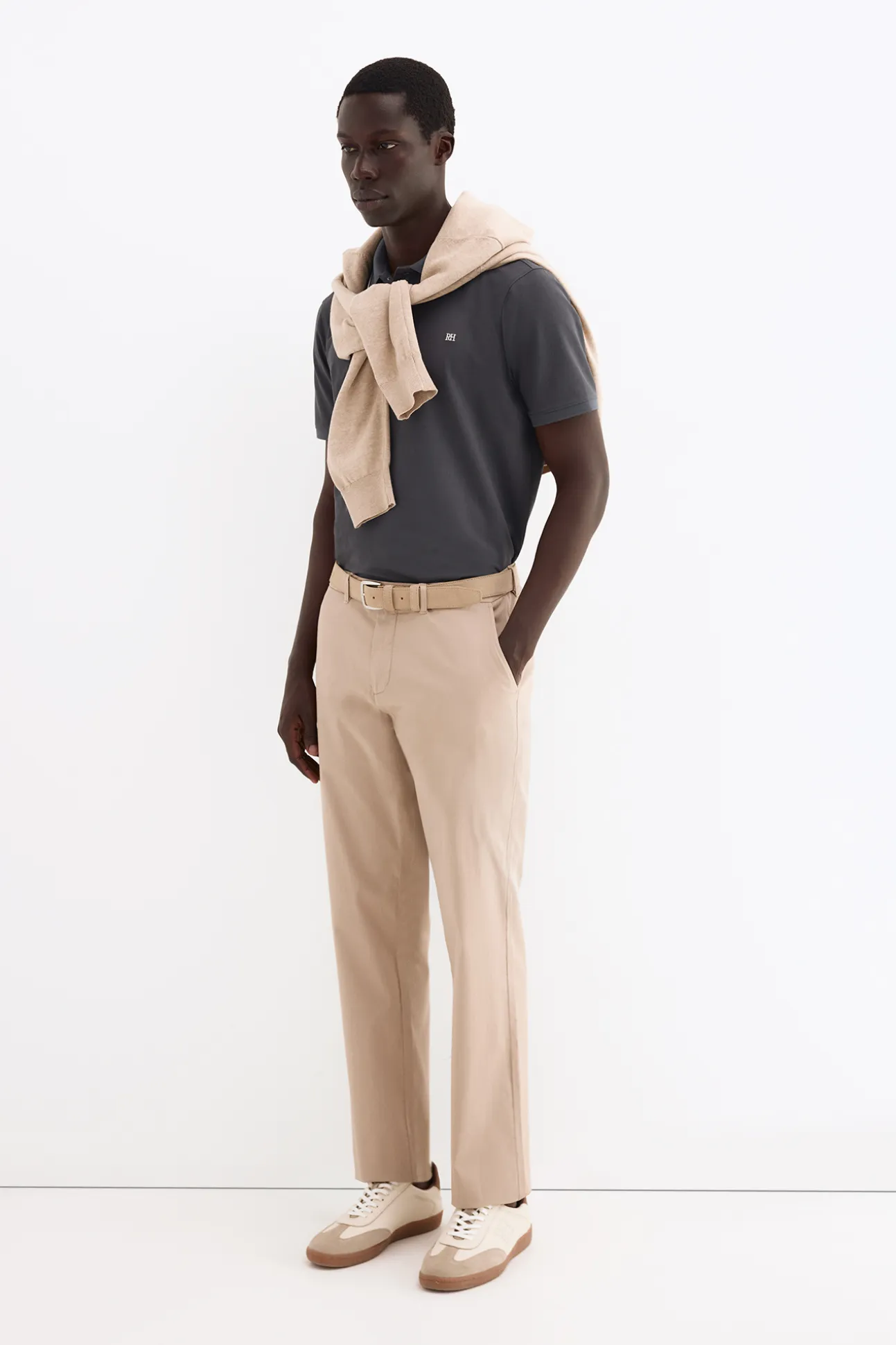 Pantalón chino estructura regular fit