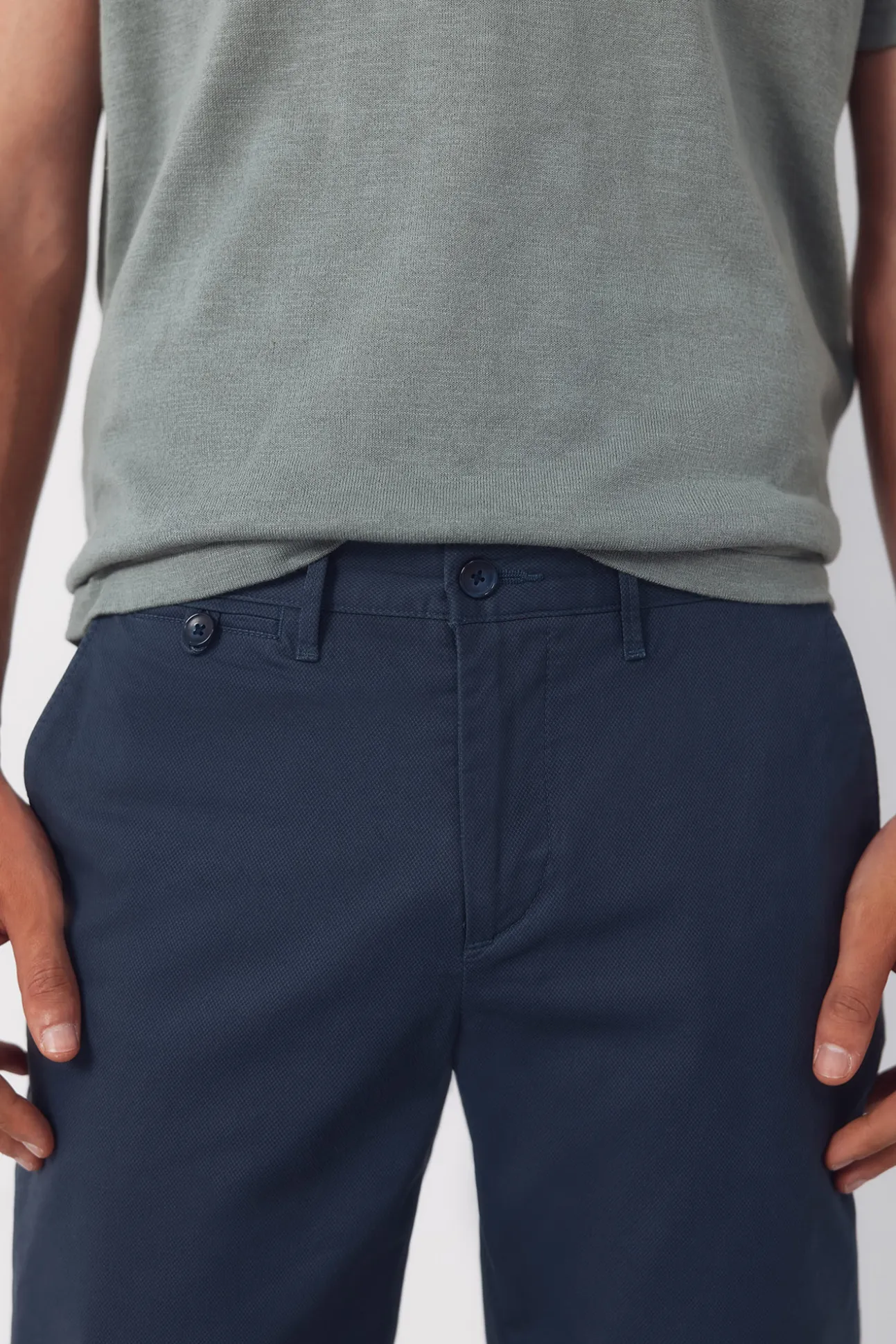 Pantalón chino print slim