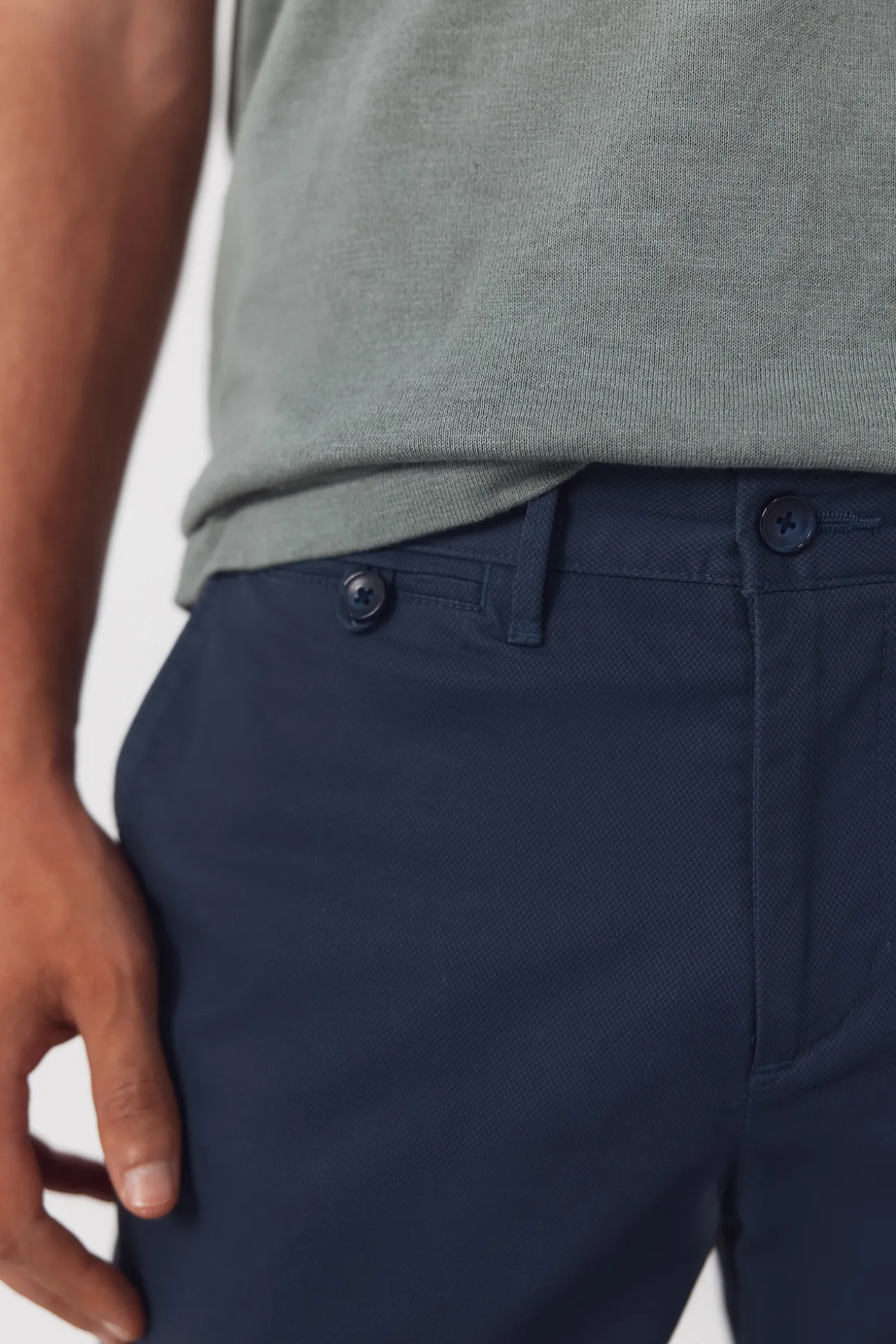 Pantalón chino print slim