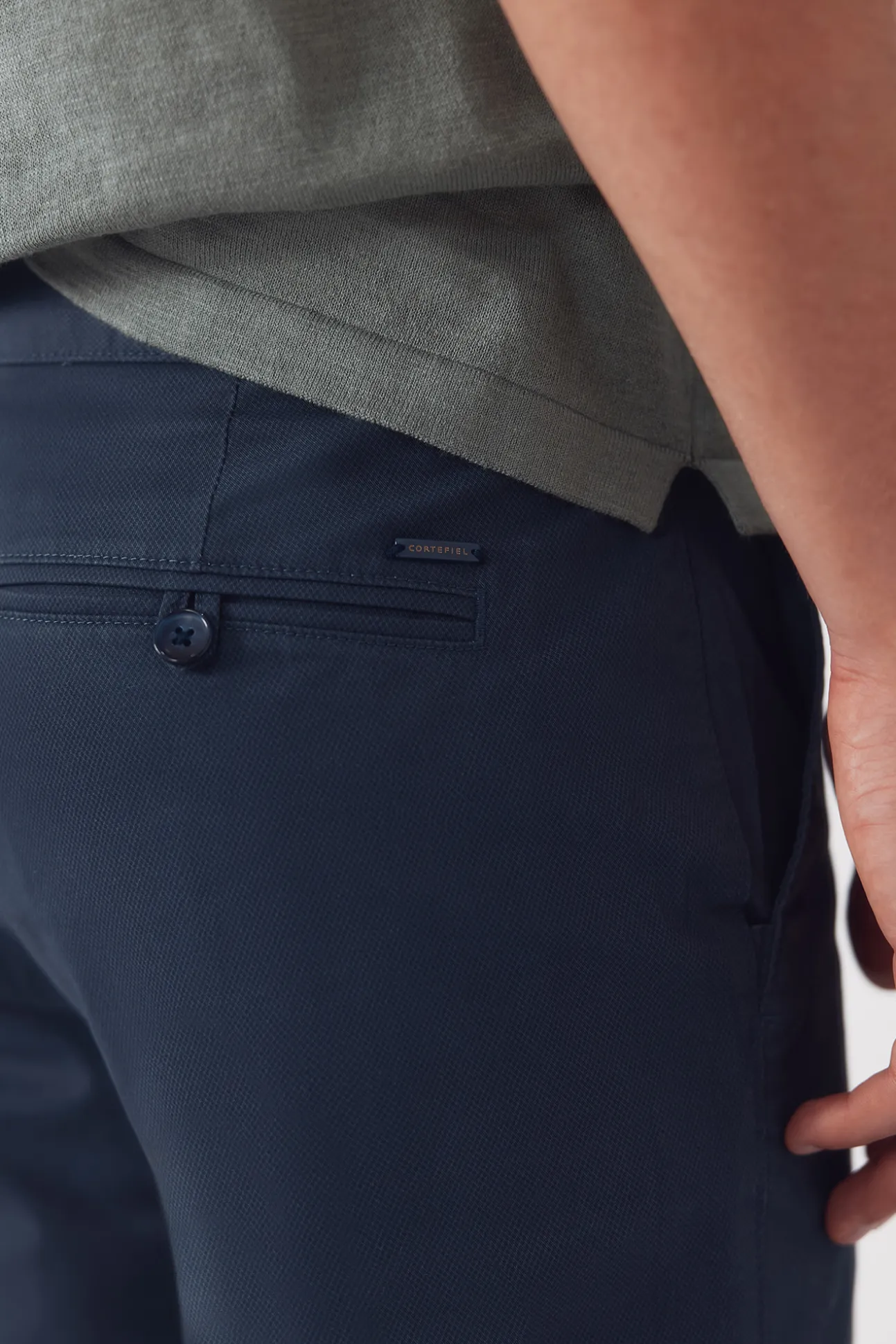 Pantalón chino print slim