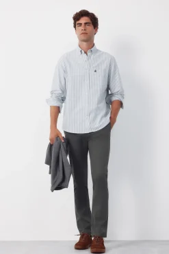 Pantalón chino print slim