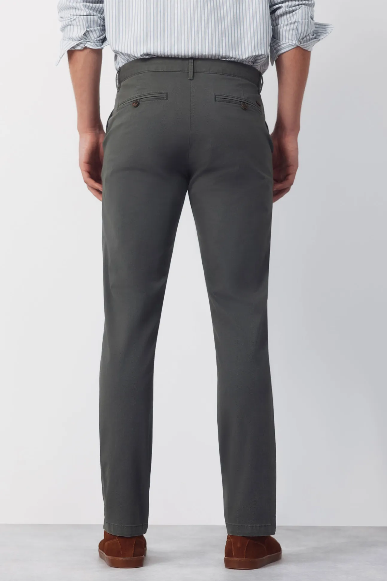 Pantalón chino print slim