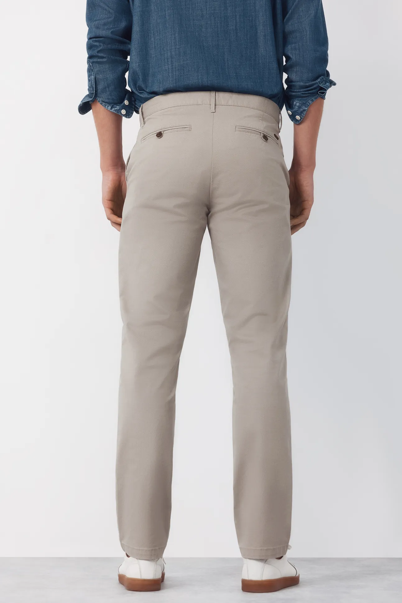Pantalón chino print slim