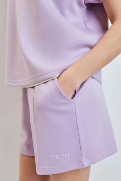 Pantalón corto ancho viscosa suave lila