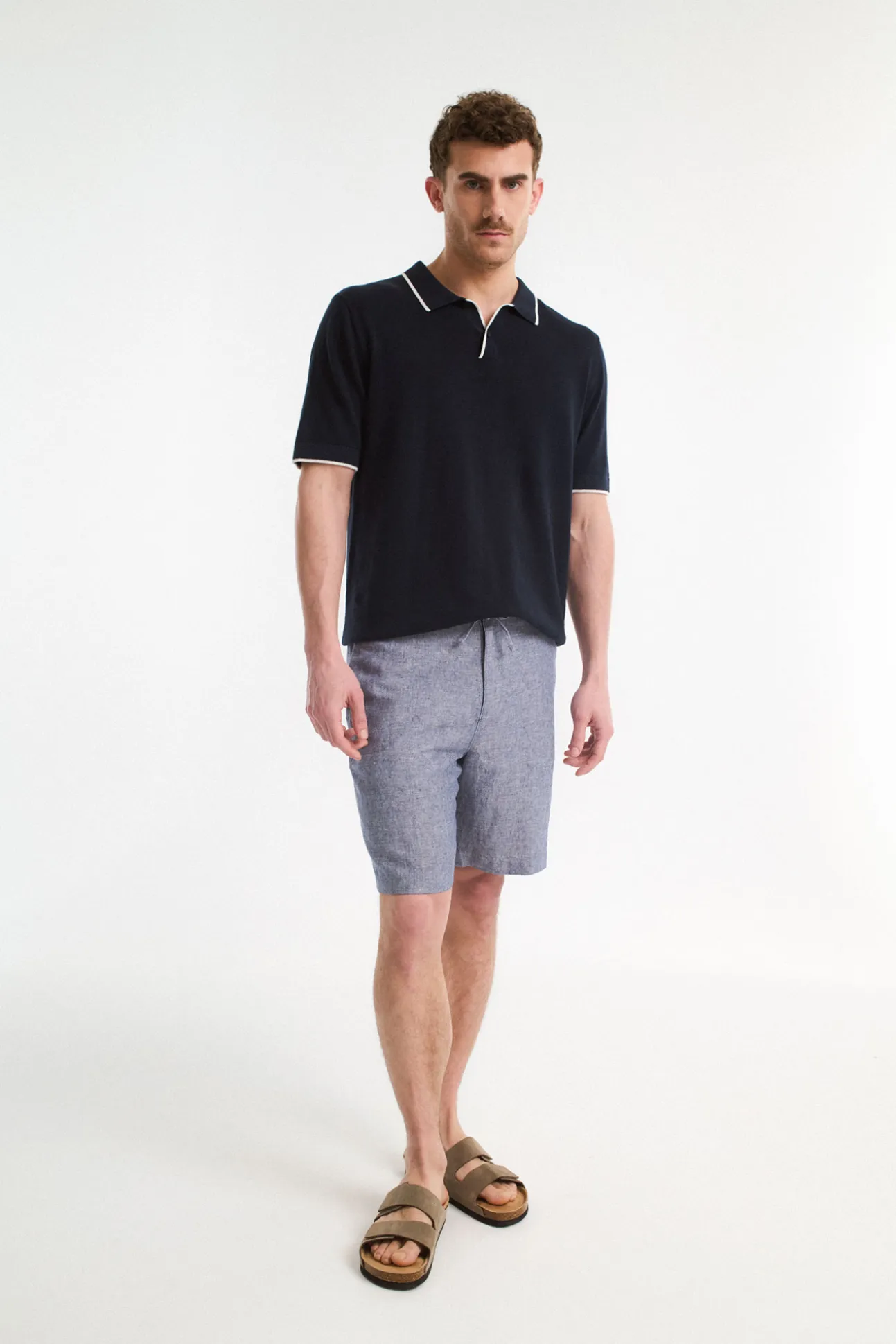 Pantalón corto de lino