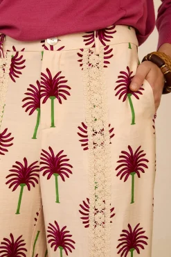 Pantalón cropped estampado