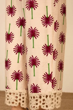 Pantalón cropped estampado