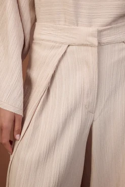 Pantalón de punto calado ancho